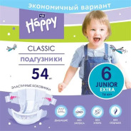 Подгузники Белла Бэби Хэппи Классик Юниор Экстра 16+кг N54