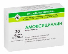 Амоксициллин таб. 250мг №20