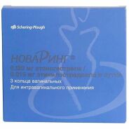 Новаринг кольцо ваг. 0.015 мг+0.120мг/сутки №3  (+3 апплик)