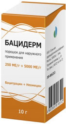 Бацидерм пор. наружн. 250МЕ+5000МЕ/г 10г №1