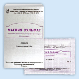 Магния сульфат пор. д/р-ра внутрь 25г