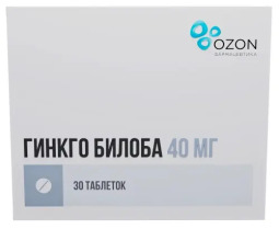 Гинкго билоба таб. п.п.о. 40мг №30