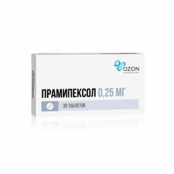 Прамипексол таб. 0,25мг №30