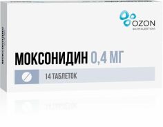 Моксонидин таб. п.п.о. 0,4мг №14