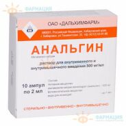Анальгин р-р д/ин 50% 2мл №10
