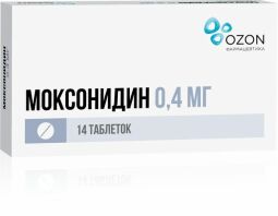 Моксонидин таб. п.п.о. 0,4мг №14