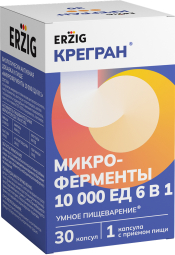 Крегран микроферменты 10000ЕД 6в1 капс. №30