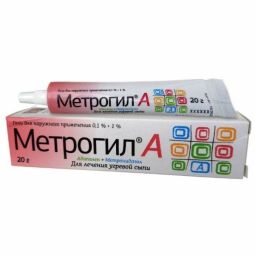 Метрогил А гель д/наружн. прим. 0,1%+1% 20г №1