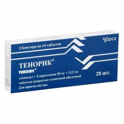 Тенорик таб. п.п.о. 100мг+25 №28