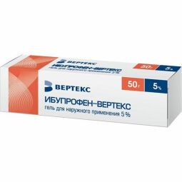 Ибупрофен-Вертекс гель д/наружн. прим  5% 50г