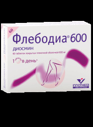 Флебодиа 600 таб. п.п.о 600мг №60